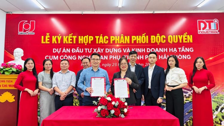 Newland và DTJ Industrial ký kết hợp tác phân phối độc quyền dự án Cụm Công nghiệp An Phụ – Hải Phòng